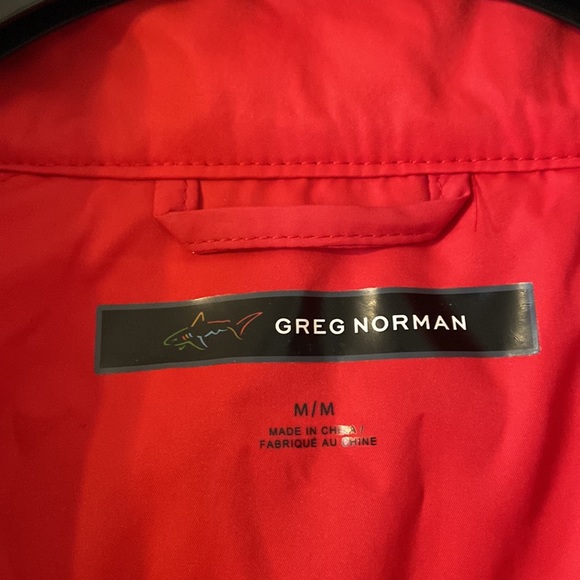 Greg Norman Man Windbreaks Shirt size M excellent condition color red - Picture 2 of 12